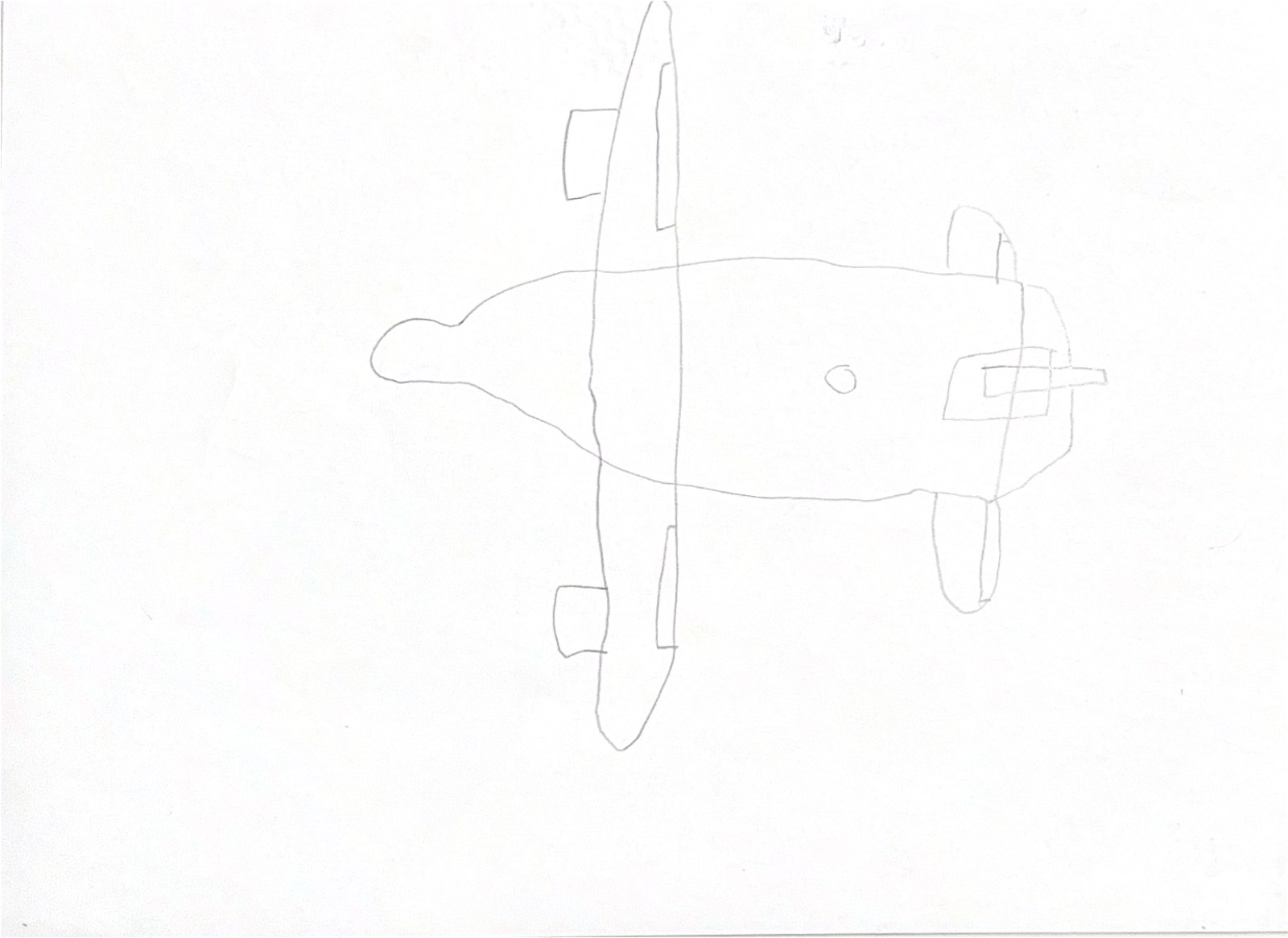 飞机铅笔稿（一），小菠萝的扫描画作