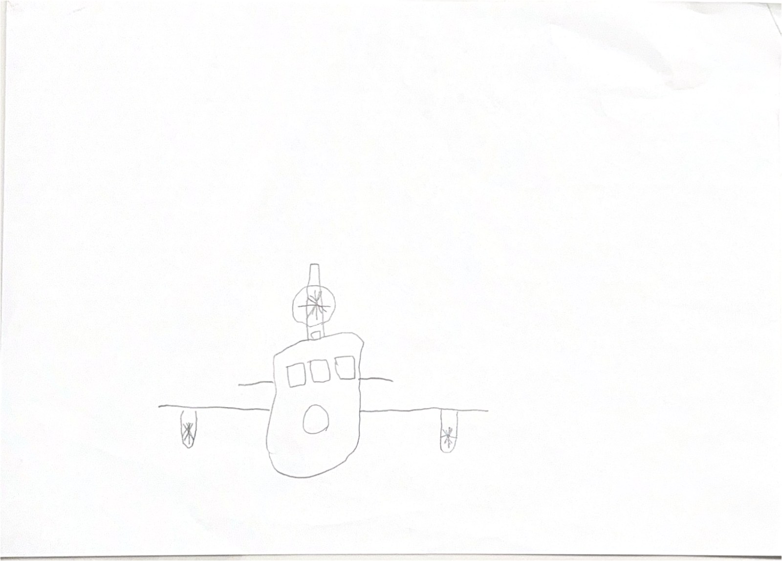 飞机铅笔稿（三），小菠萝的扫描画作