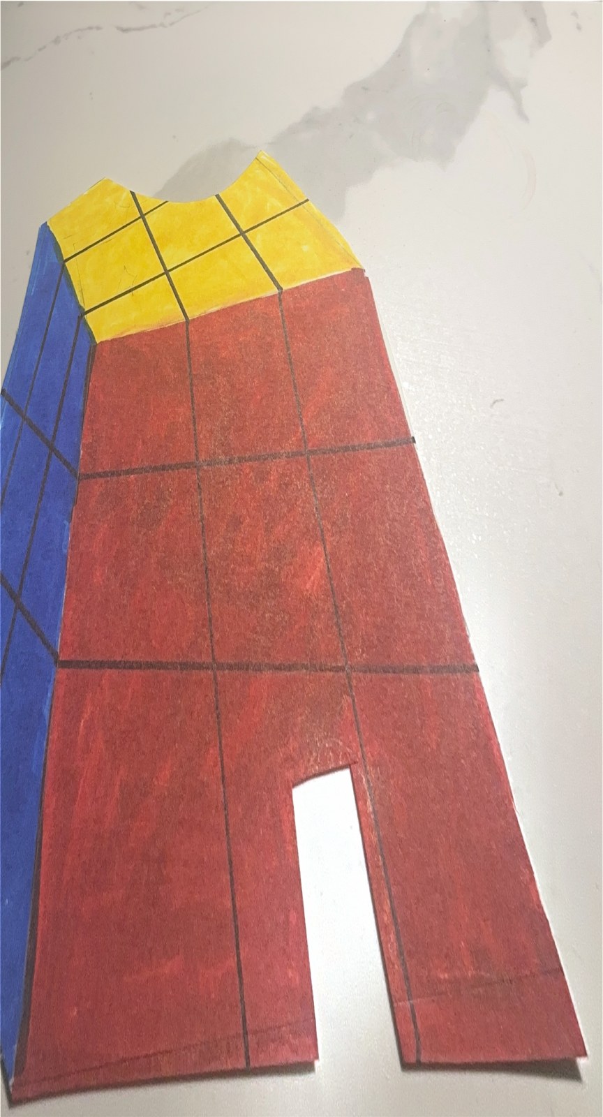 红色立体字母，小菠萝的扫描画作