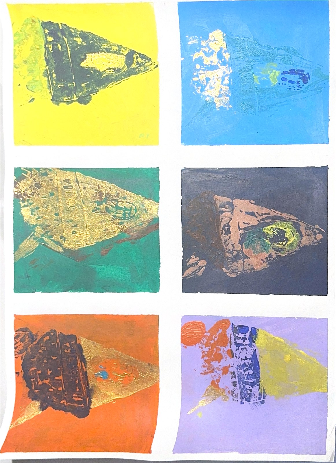 六格冰淇淋，小菠萝的扫描画作